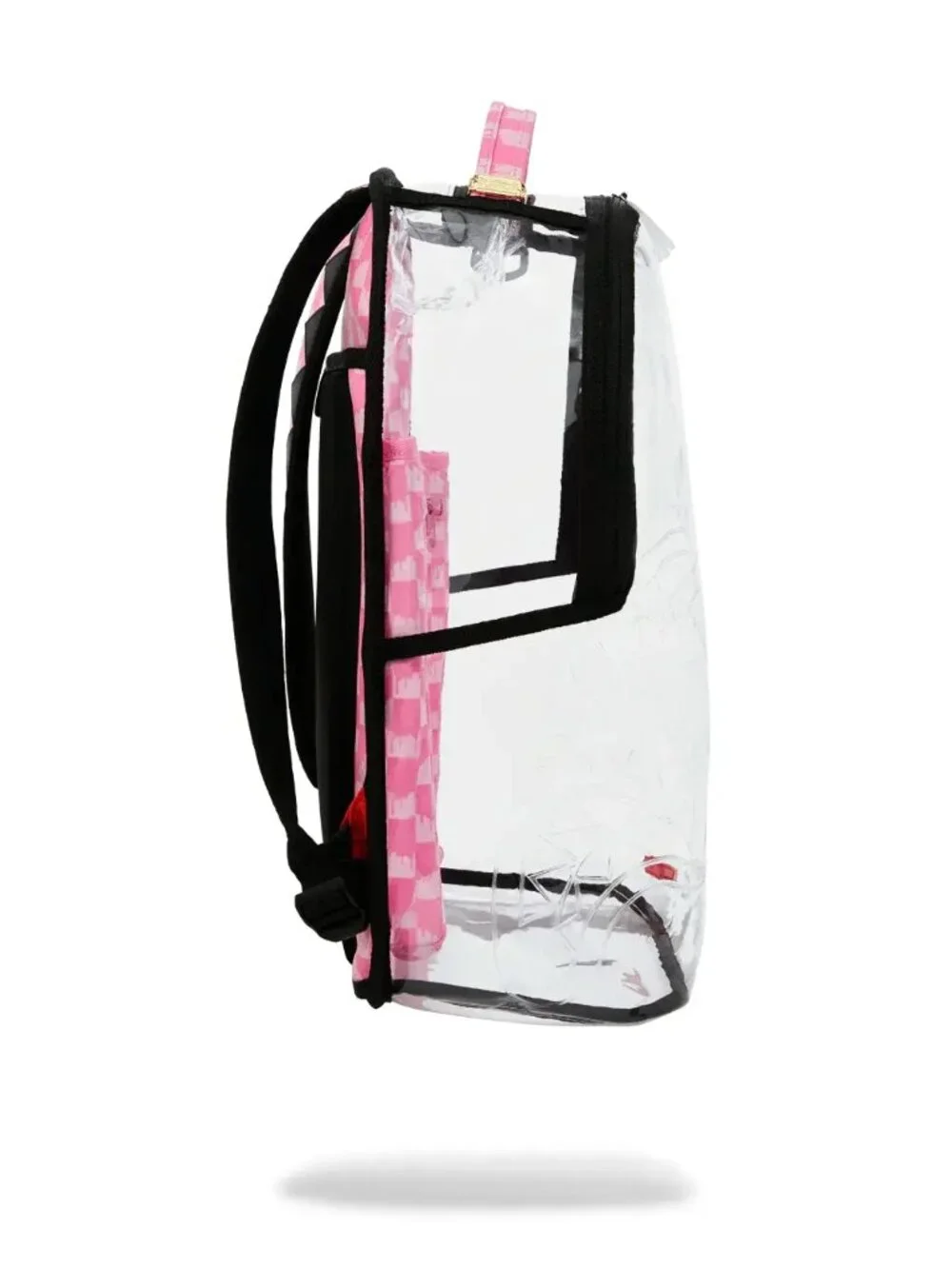 CLEAR DLX BACKPACK - CHECKED OUT (PINK Drip) SPRAYGROUND